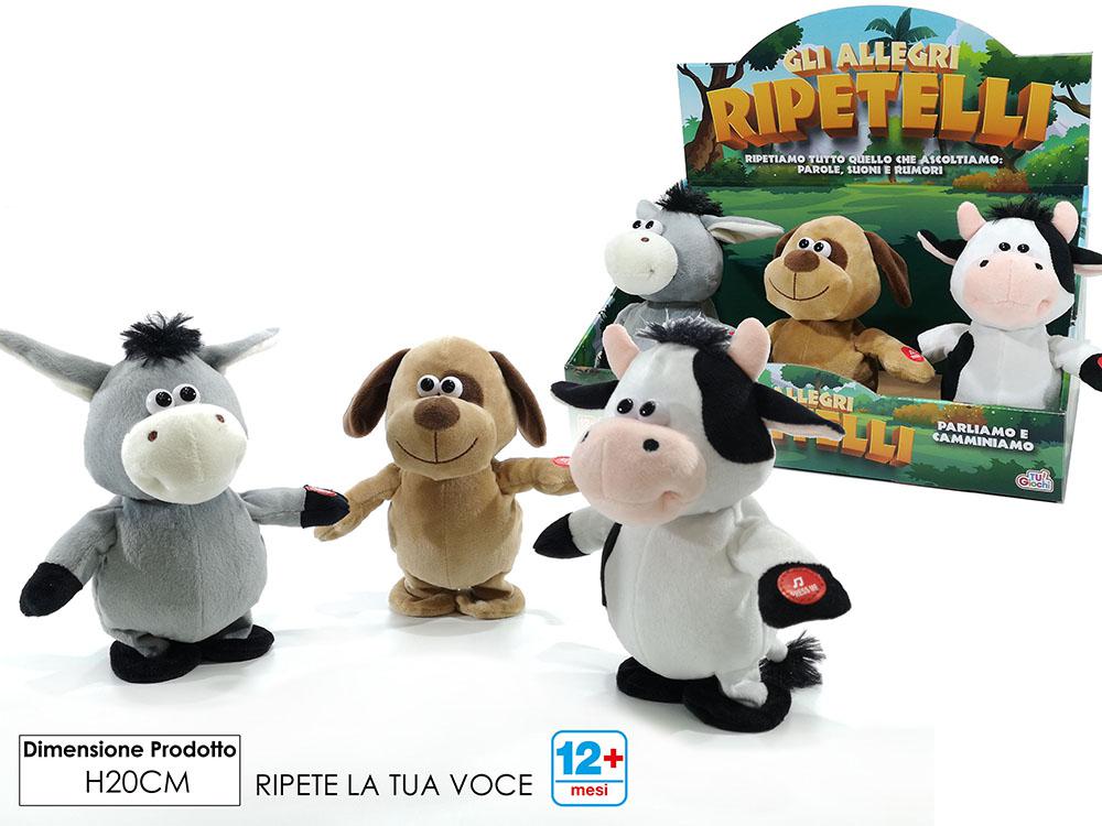 RIPETELLI ANIMALI B/O 20CM 3ASS IN DISP ART.438151 RIPETELLI ANIMALI B/O 20CM 3ASS IN DISP ART.438151