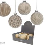 PALLA VETRO 100MM BEIGE DEC. 4ASS DISP