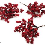 RAMO C/BACCHE 21CM ROSSO 3 ASS. ART.428304