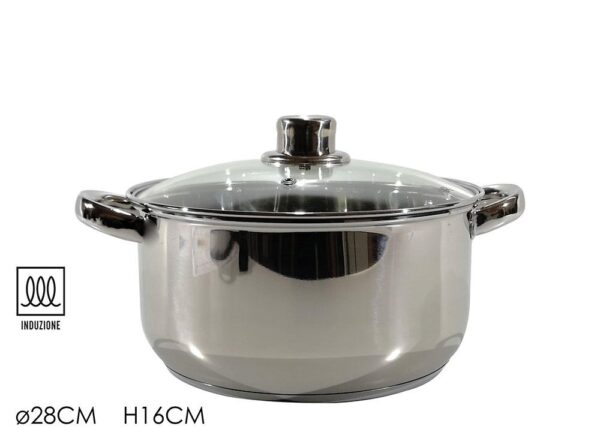 CASSERUOLA "STEEL INDUCTION" 28CM C/COP. ART.727016