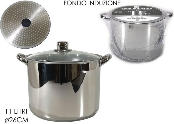 PENTOLA "STEEL INDUCTION" 26CM C/COP.ART.727018