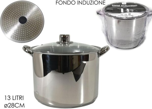 PENTOLA "STEEL INDUCTION" 28CM C/COP.ART.727019