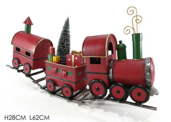 TRENINO C/3 VAGONI SU ROTAIE 11X62XH28 ART.413714