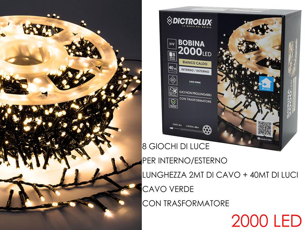 MINILUCCIOLE 2000 LED BIANCO CALDO X EST.C/BOB ART.450532 MINILUCCIOLE 2000 LED BIANCO CALDO X EST.C/BOB ART.450532