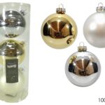 PALLE DI NATALE SET 3 VETRO 100MM ASS ART.480668