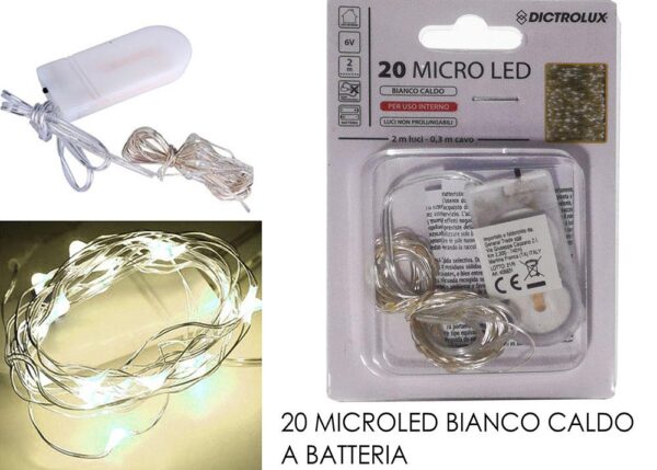FILO 20 MICROLED B/O BIANCO CALDO ART.405831