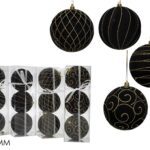 SET 3 PALLE 100MM VELLUTO NERO/ORO 4 ASS. ART.435926B