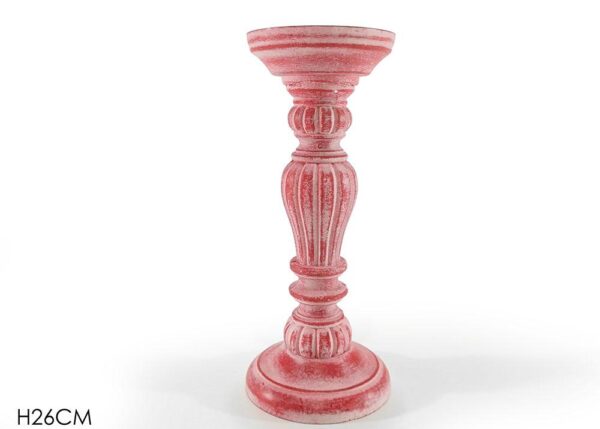 PORTACANDELA 26CM ROSSO ANTICHIZZATO ART.410929