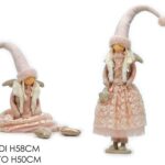 ANGELO C/VESTITO ROSA MACRAME' H58CM 2AS ART.473540