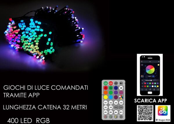 CATENA 400 LED C/TELECOMANDO ART.451630