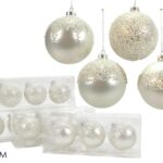 SET 3 PALLE VETRO 80MM BIANCHE 4 ASS. ART.424561