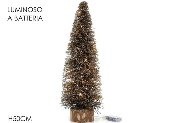 ALBERO C/BASE LEGNO H50 B/O ORO ART.405152