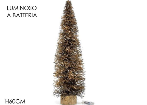 ALBERO C/BASE LEGNO H60 B/O ORO ART.405153
