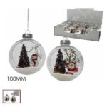 PALLE DI NATALE 100MM C/PERS. NATALIZIO 2ASS DISPL ART.301260