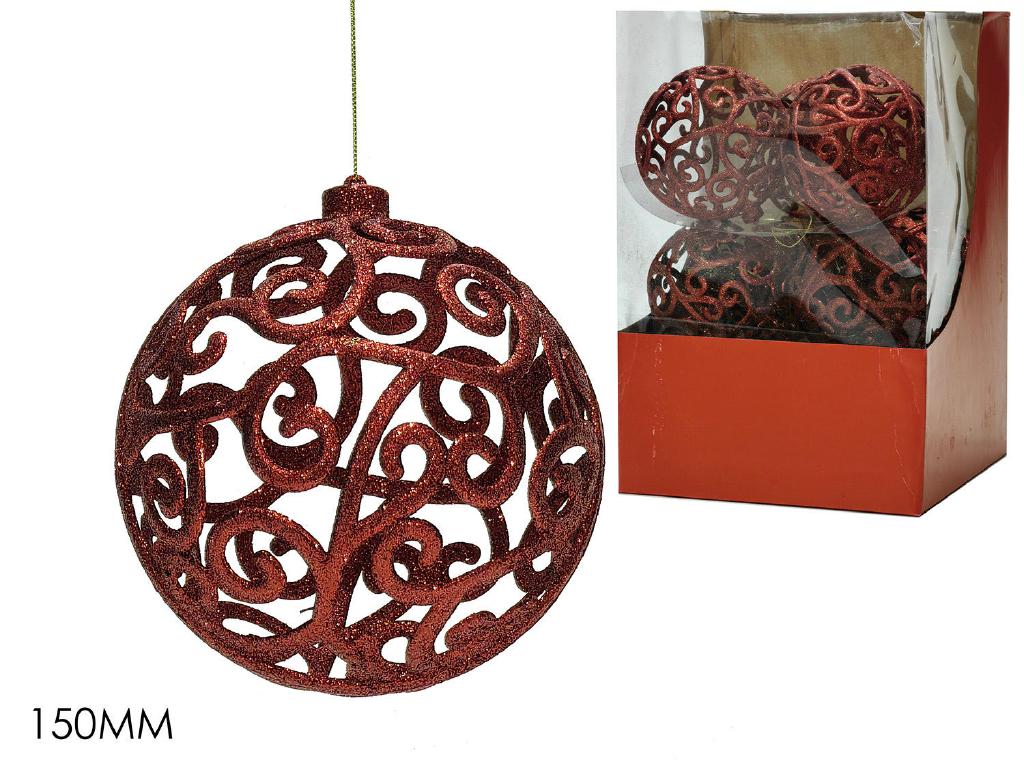 PALLA DI NATALE 150MM C/GLITTER ROSSO DISPLAY ART.435613 PALLA DI NATALE 150MM C/GLITTER ROSSO DISPLAY ART.435613