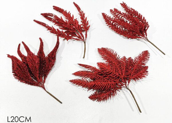 RAMETTO C/GLITT. ROSSO 4ASS