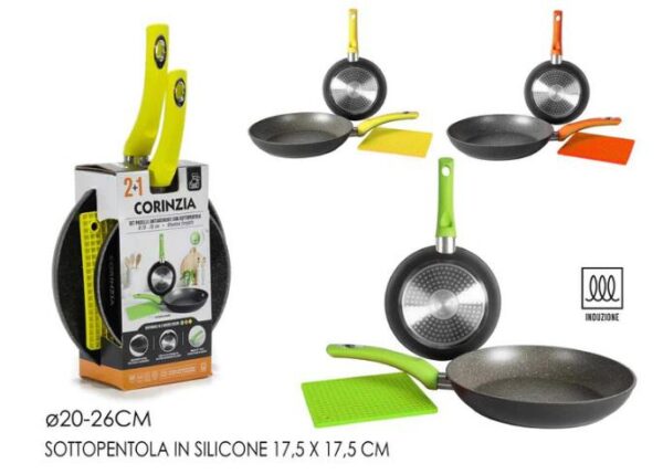 SET CORINZIA 2 PADELLE 20/26+SOTTOP. 3AS