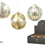PALLE DI NATALE VETRO 100MM SILVER 4ASS DISPL ART.403152