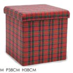 POUF RICHIUDIBILE 38X38 CM TARTAN ART.639790
