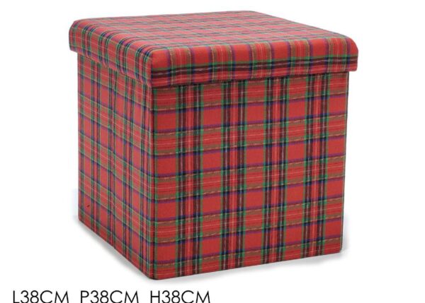 POUF RICHIUDIBILE 38X38 CM TARTAN ART.639790