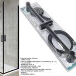 SET DOCCIA 3 GETTI C/ASTA NERO ART.561829