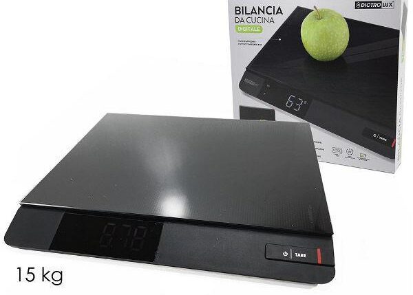 BILANCIA DA CUCINA DIGIT. 15KG NERA ART.690222