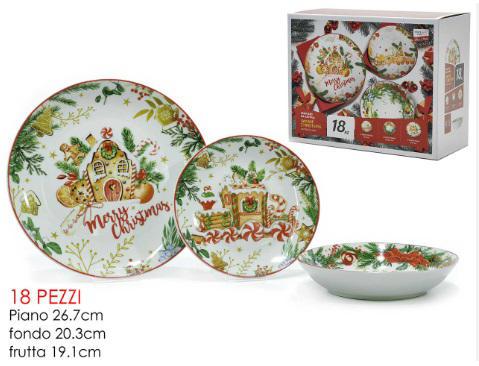 SERVIZIO 18PZ PORC.CHRISTMAS COOKIES ART.513455