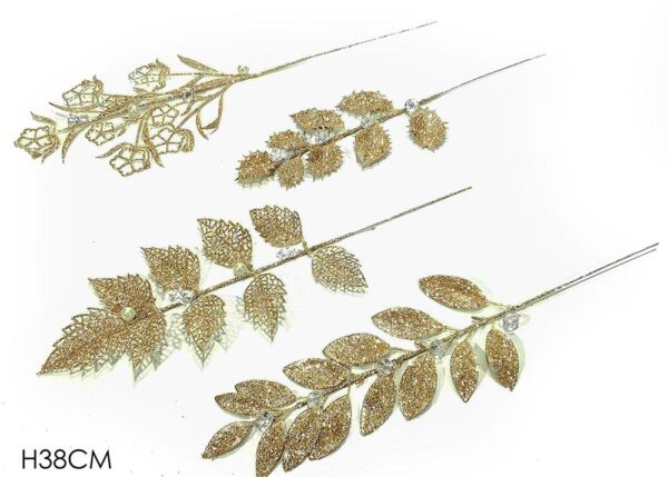 RAMO H38CM GLITT.CHAMPAGNE 4ASS. ART.442572