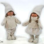 BIMBO 40CM C/CAPPELLO BIANCO 2ASS.
