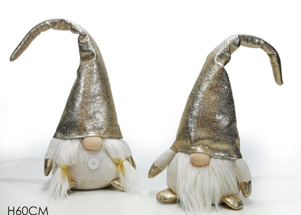 GNOMO 60CM C/CAPPELLO ORO 2ASS. 41028