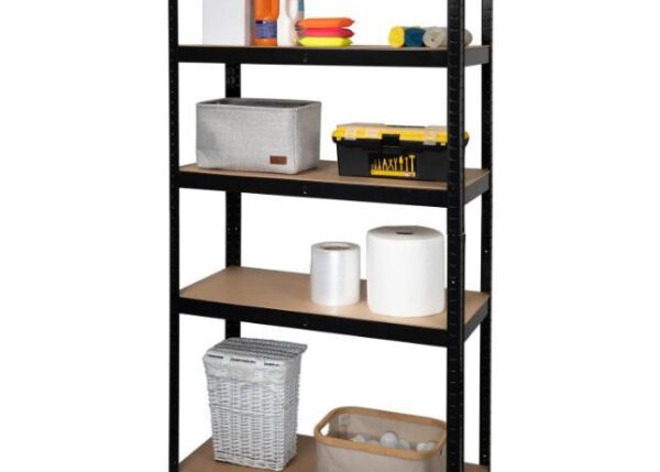 SCAFFALE 5 RIP.MDF 90X40XH180CM NERO ART.612606