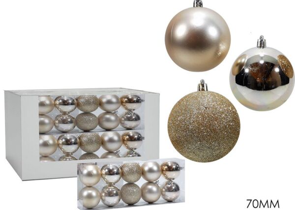 SET 10 PALLE 70MM CHAMPAGNE MIX ART.888118
