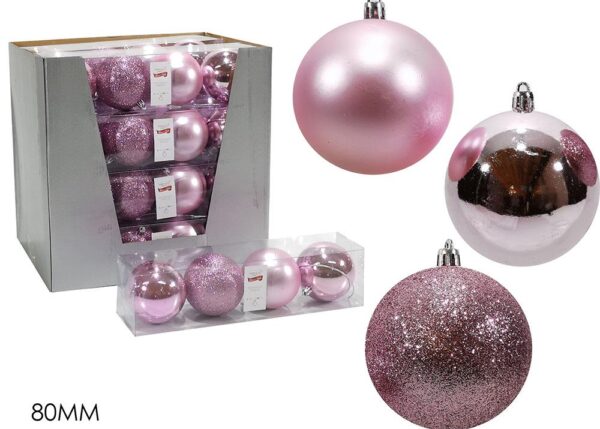 SET 4 PALLE 80MM ROSA MIX ART.888142