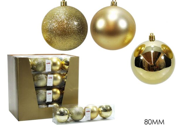 SET 4 PALLE 80 MM ORO MIX ART.888055A
