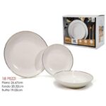 SERVIZIO DA TAV. 18PZ PORC. GOLD CIRCLE ART.513452