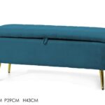 POUF CONT. CASSAP. 39X102XH43CM PETROLIO ART.698340