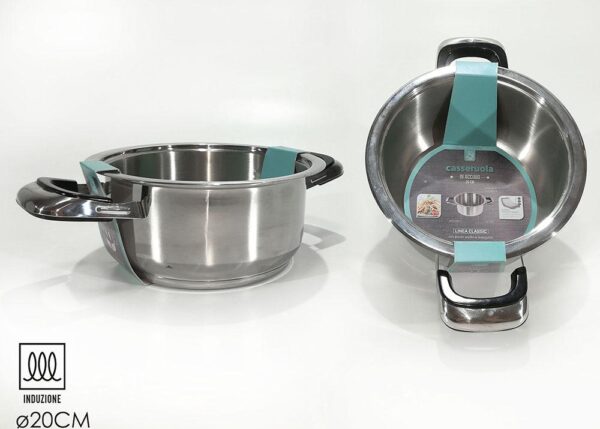 CASSERUOLA ACCIAIO "KITCHEN STEEL" 20CM INDUZIONE ART.587612