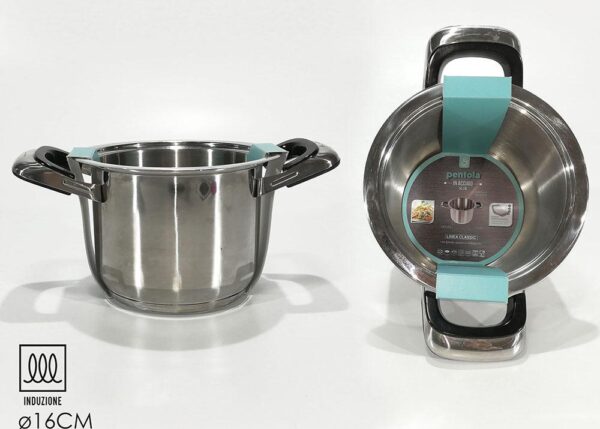 PENTOLA ACCIAIO "KITCHEN STEEL" 16CM INDUZIONE ART.587616