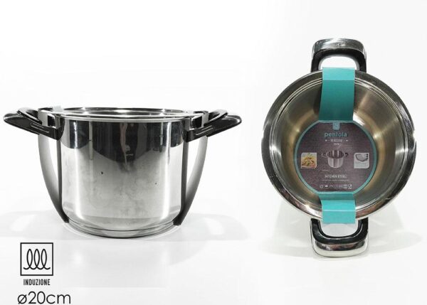 PENTOLA ACCIAIO "KITCHEN STEEL" 20CM INDUZIONE ART.587618
