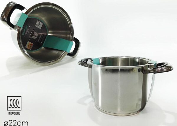 PENTOLA ACCIAIO "KITCHEN STEEL" 22CM INDUZIONE ART.587619