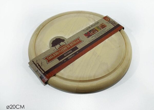 TAGLIERE TONDO LEGNO 20CM ART.689339