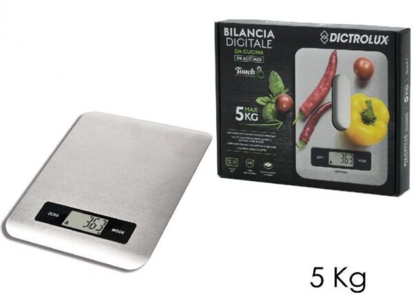 BILANCIA DA CUCINA TOUCH 5KG ACCIAIO