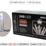 CATENA 240 LED X EST.GHIACCIO B/O C/TIME