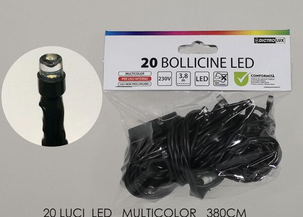 MINILUCCIOLE LED 20PZ MULTICOLOR