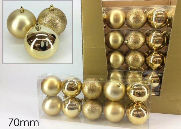 SET 10 PALLE 70MM ORO MISTE