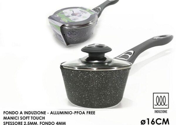 CASSERUOLA COOKSTONE 1MAN. 16CM IND. GRI. C/CO ART.652419