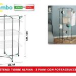 STENDIBIANCHERIA ALPINA 3PZ CON PORTA GRUCCE ST194