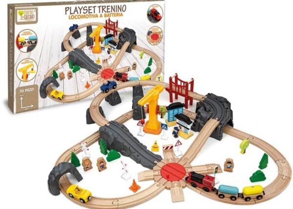 FATTO DI LEGNO 40605 PLAYSET TRENO C/ACC