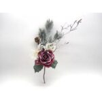 RAMO 20842 AGHI PINO C/ROSA ROSSA 35CM