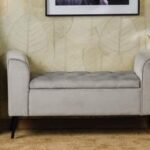 PANCA + CONT.ZAYA GRIGIA CM 112 X 40 H60 ART.60971